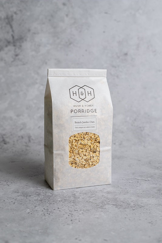 A bag of British jumbo oats