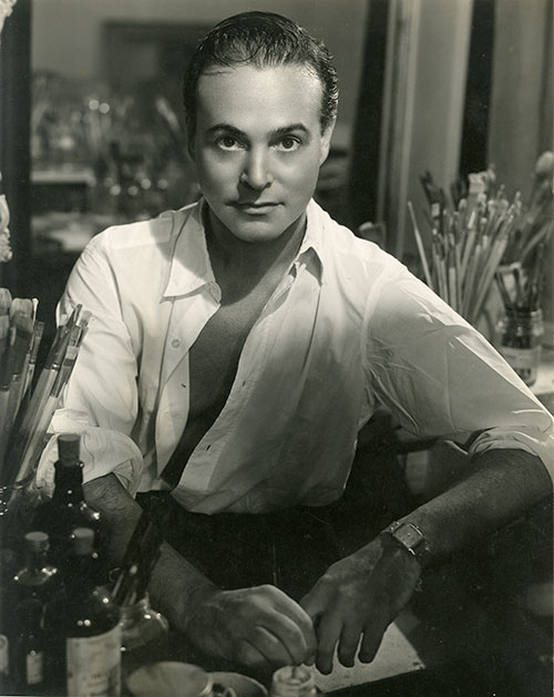Portrait of Oliver Messel, the theatre and set designer whose work influenced Caribbean villa design